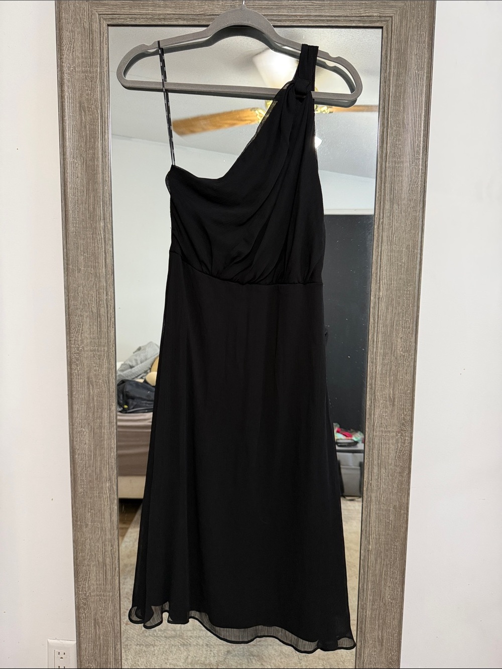 DKNY One-Shoulder Black Formal Dress